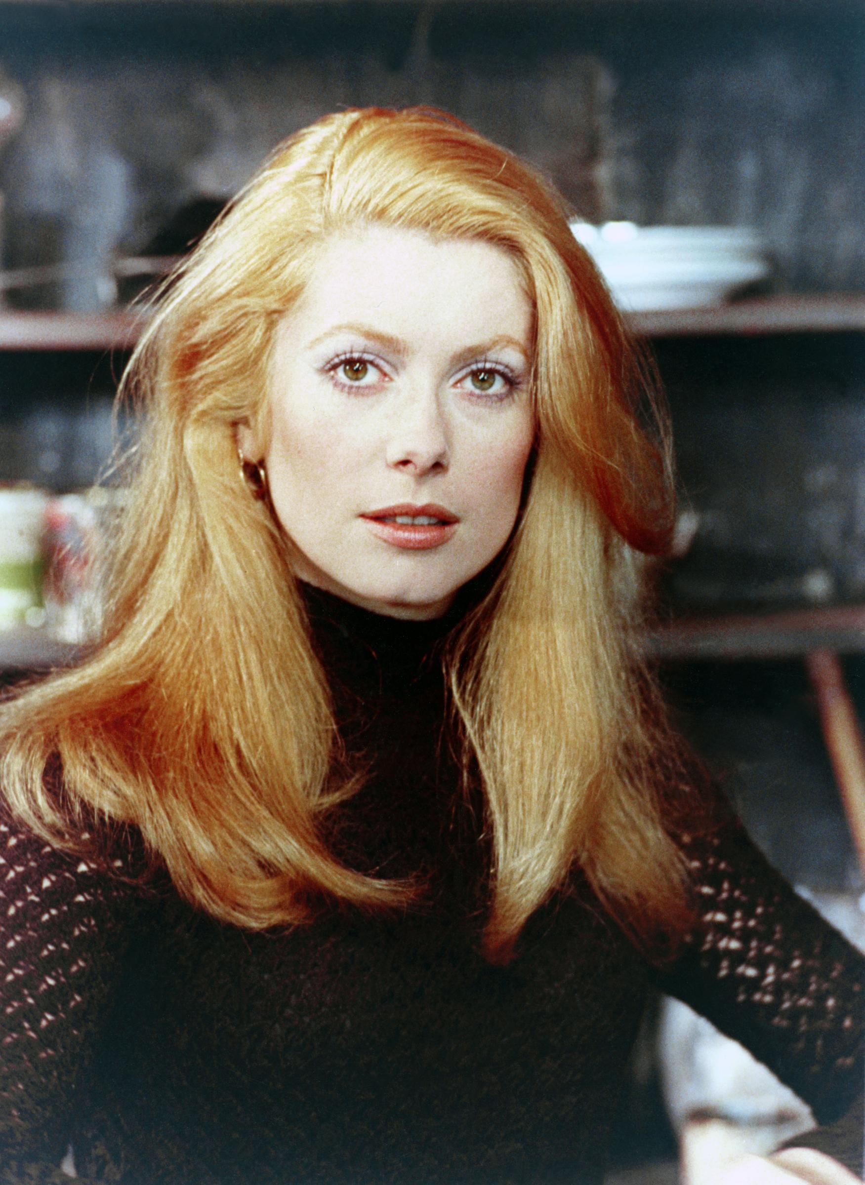 Catherine Deneuve on the set of the French film 