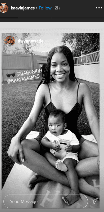 Gabrielle Union and baby Kaavia in a beautiful throwback picture | Instagram/kaaviajames