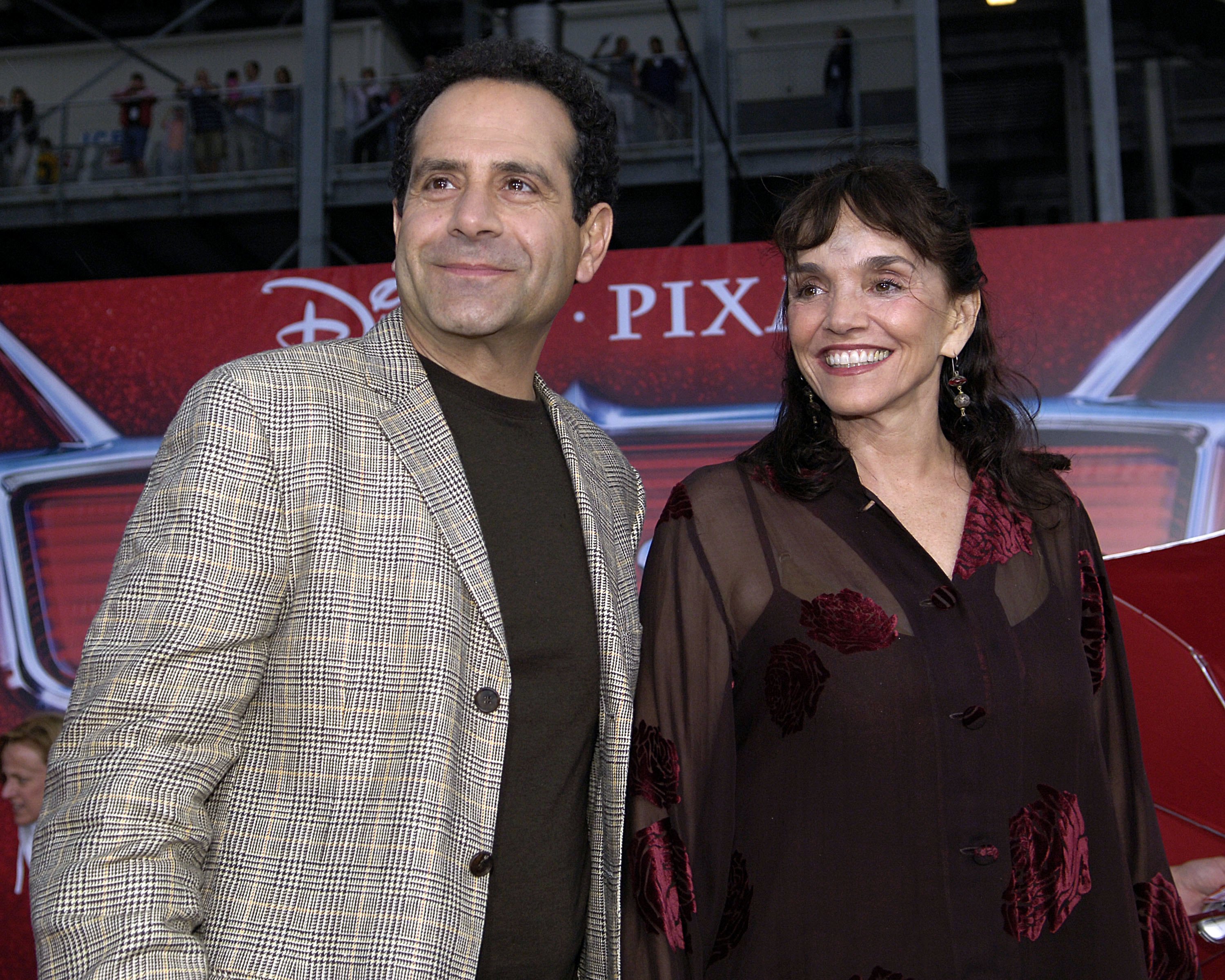 Tony Shalhoub and the actress at the world premiere screening "Cars" on May 26, 2006, in Charlotte, North Carolina. | Source: Getty Images