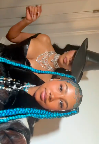 Kim Kardashian and North West showing off their looks in a TikTok video, posted on May 6, 2025. | Source: TikTok/@kimandnorth