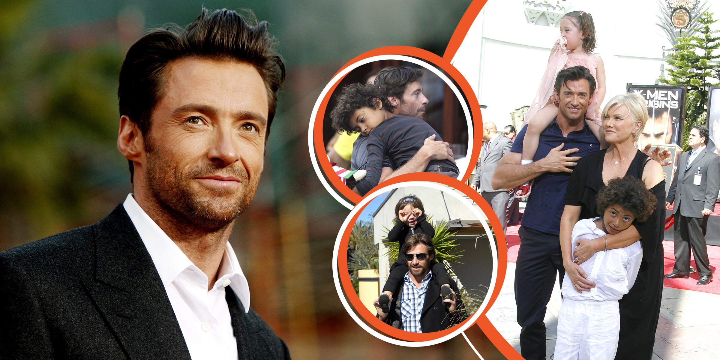 Actor Hugh Jackman | Jackman with his son Oscar, daughter Ava and wife Deborra-Lee Furness | Source: Getty Images