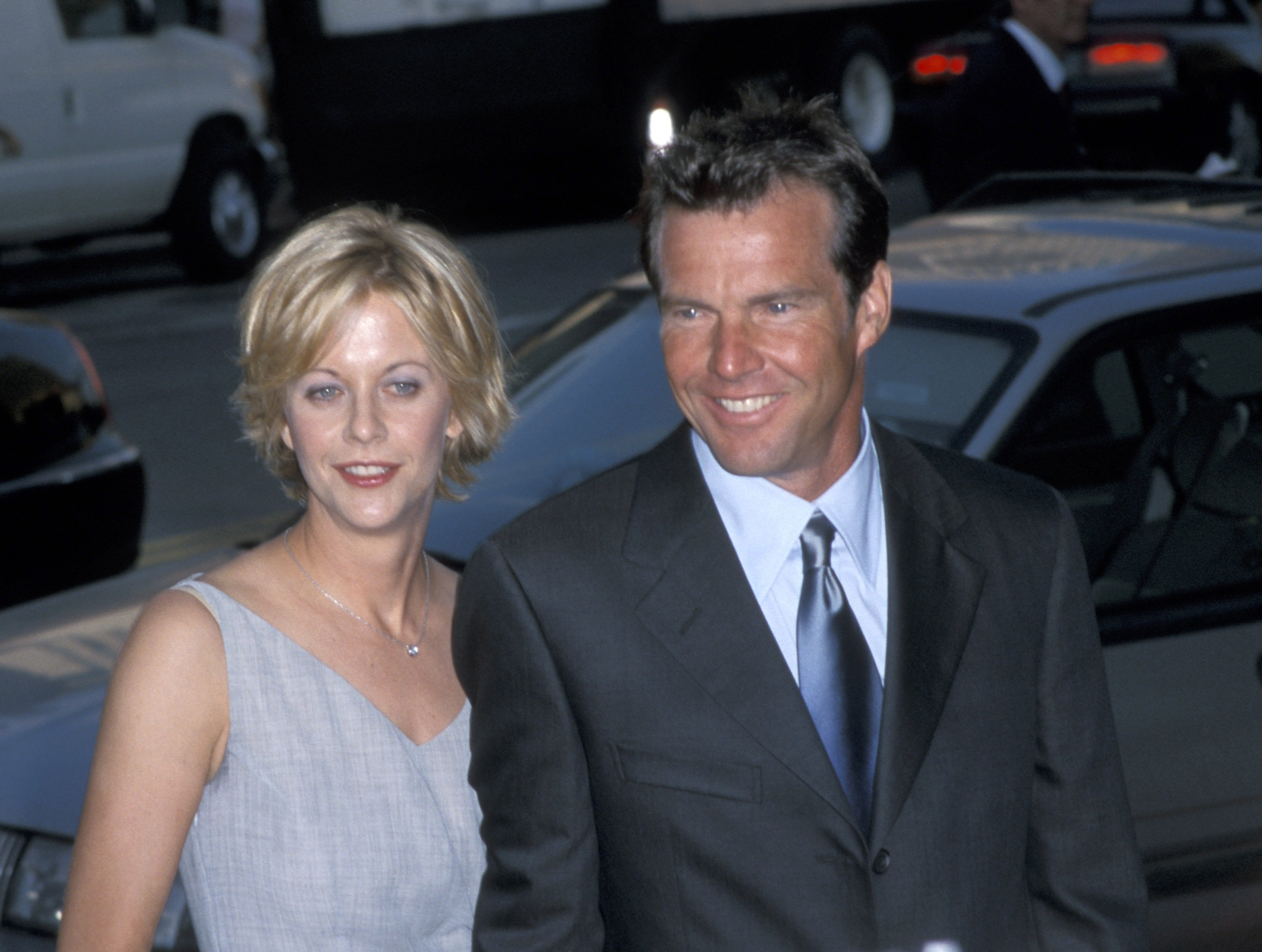Meg Ryan and Dennis Quaid at the Los Angeles premiere of "The Parent Trap" on July 2, 1998 | Source: Getty Images