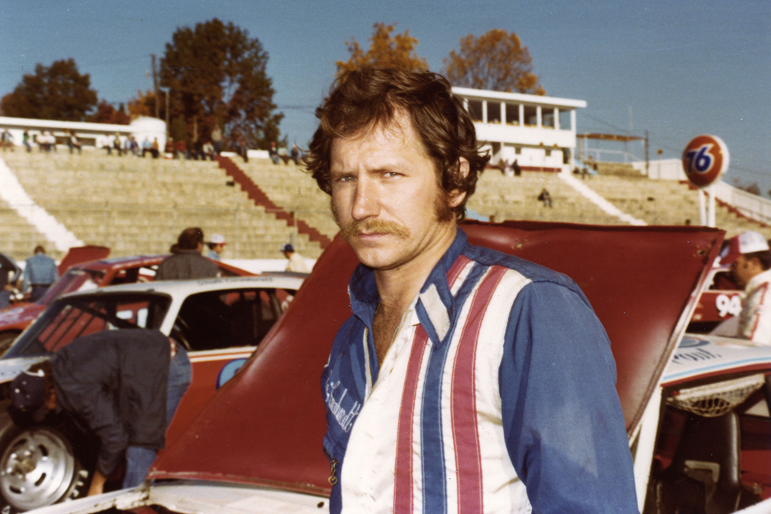 Dale Earnhardt in the infield pit area at a NASCAR short track prior to the beginning of his Cup Series career, on January 1, 1970. | Source: Getty Images