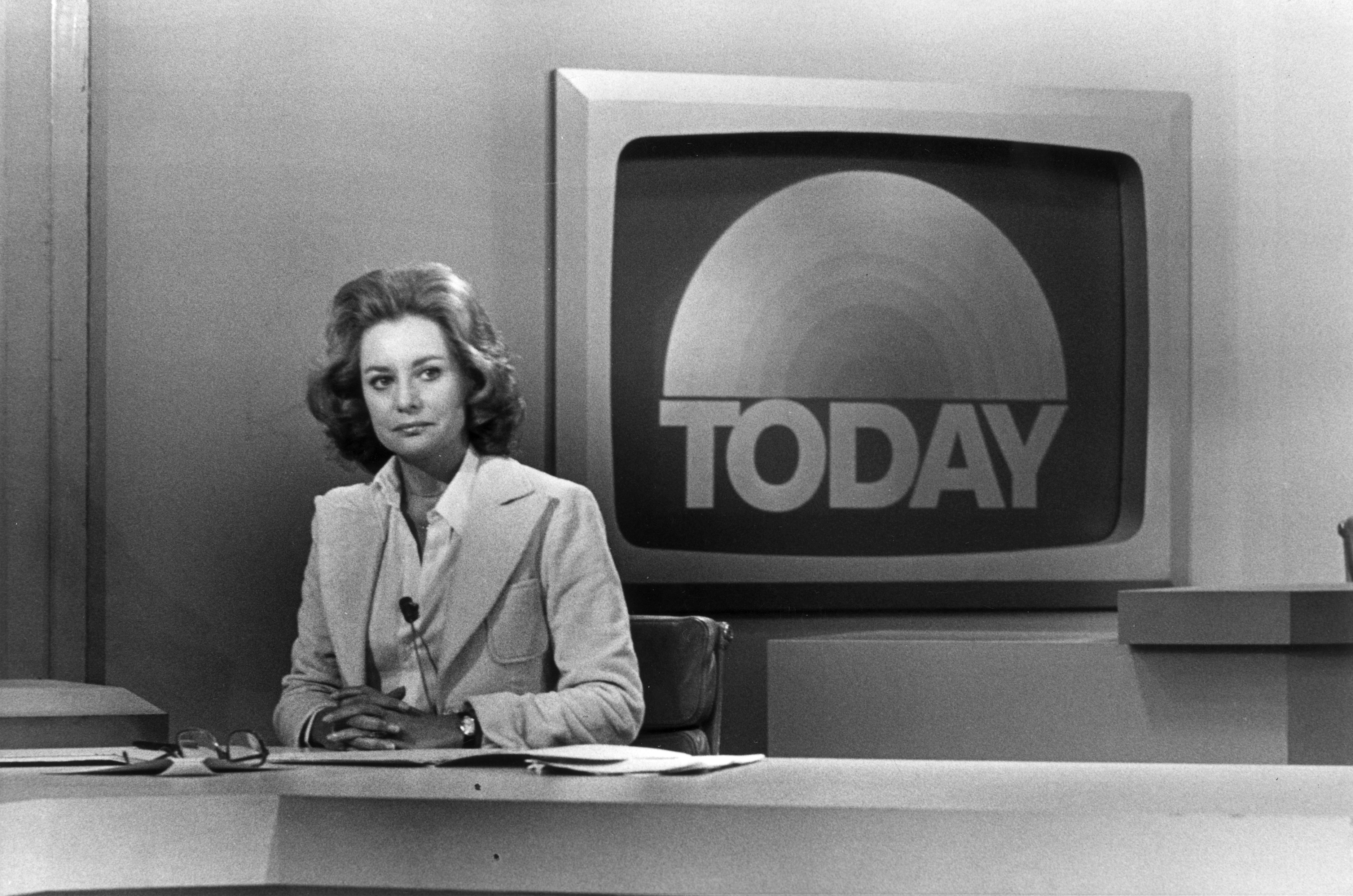 Barbara Walters on the set of the Today Show, New York City, 5th May 1976 | Source: Getty Images