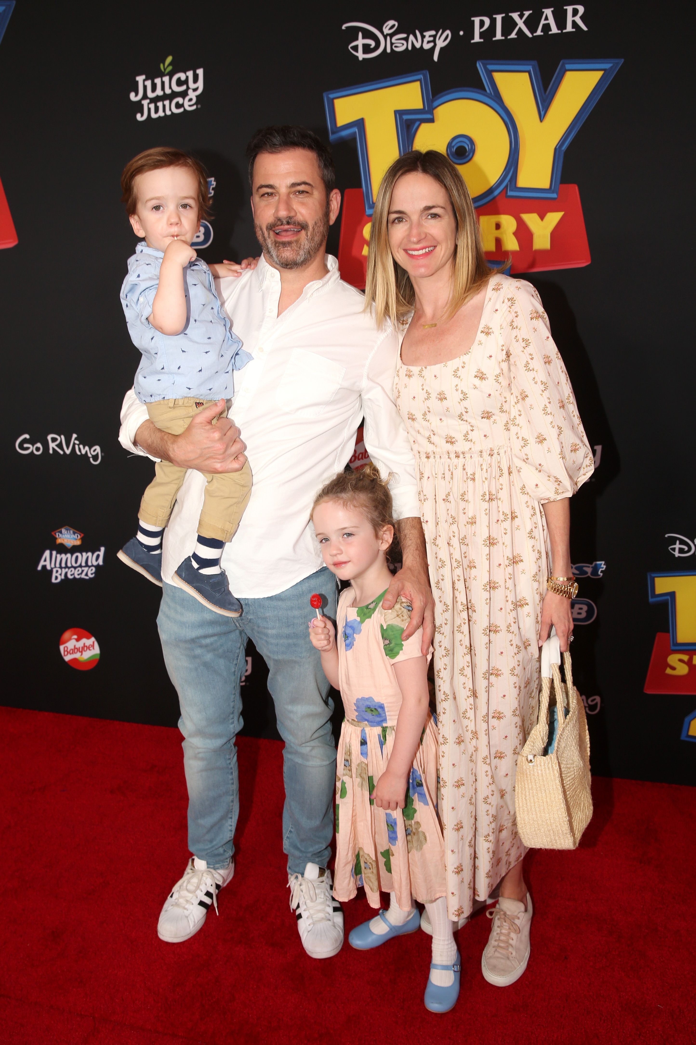 William Kimmel, Jimmy Kimmel, Jane Kimmel, and Molly McNearney during the world premiere of Disney and Pixar's TOY STORY 4 at the El Capitan Theatre in Hollywood, CA on Tuesday, June 11, 2019. | Source: Getty Images