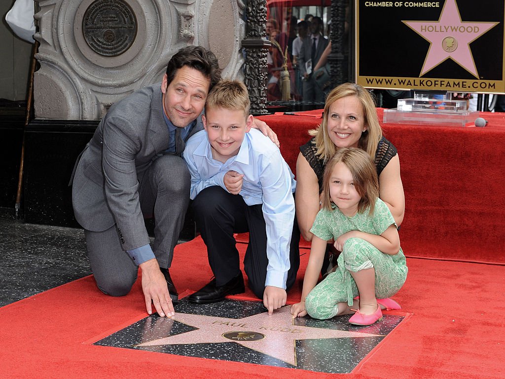 Paul Rudd, wife Julie Yaeger, son Jack Rudd and daughter Darby Rudd on July 1, 2015 in Hollywood, California | Photo: Getty Images