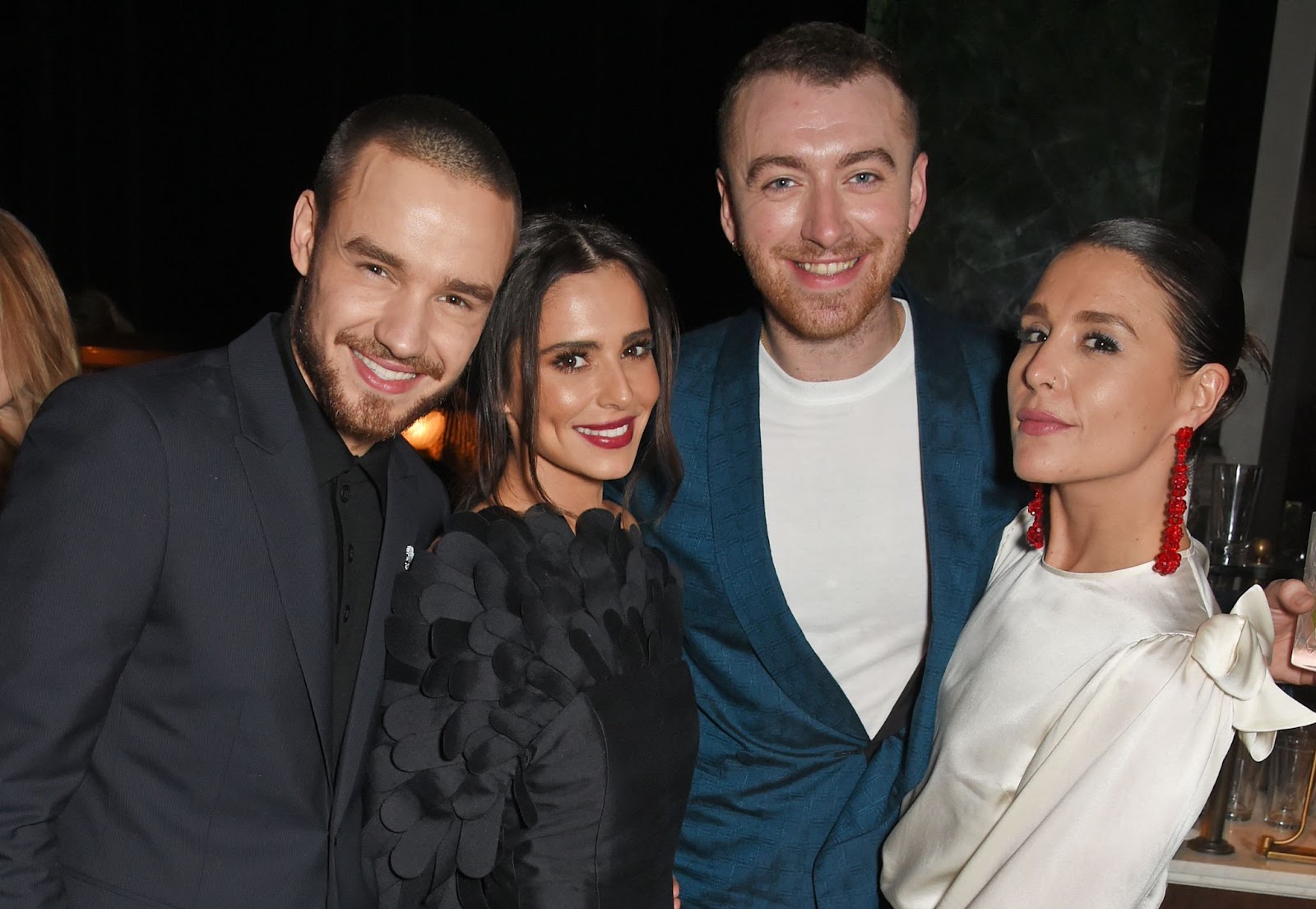 Liam Payne, Cheryl, Sam Smith, and Jessie Ware at the Universal Music BRIT Awards afterparty on February 21, 2018, in London, England. | Source: Getty Images