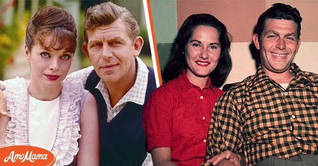 Pictures of actor Andy Griffith with actress, Aneta Corsaut and him with his first wife, Barbara Edwards  | Photo: Getty Images