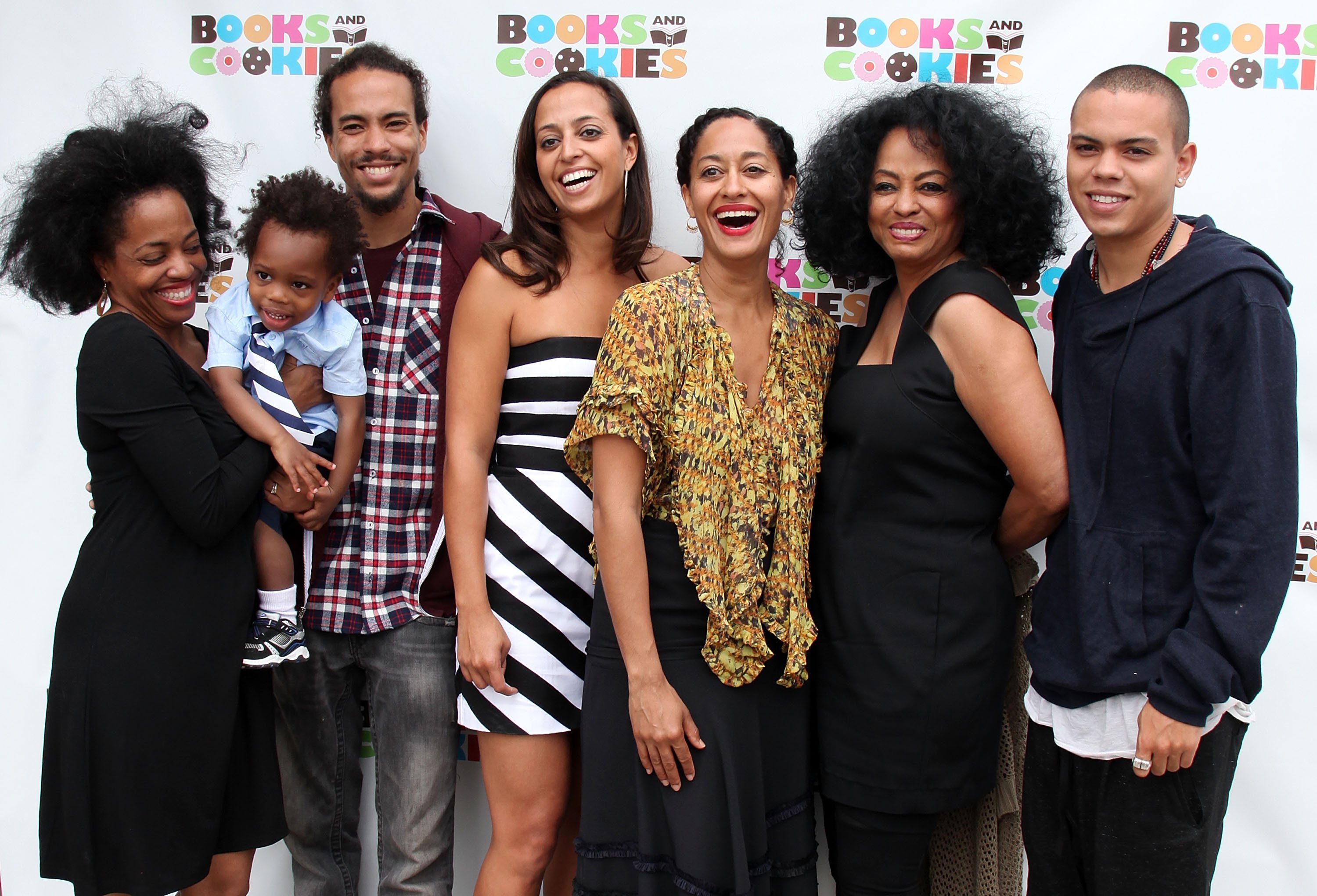 Rhonda Ross Kendrick, Raif Kendrick, Ross Naess, Chudney Ross, Tracee Ellis Ross, Diana Ross and Evan Ross attend the grand opening of Books & Cookies on May 14, 2011 in Santa Monica, California | Photo: Getty Images