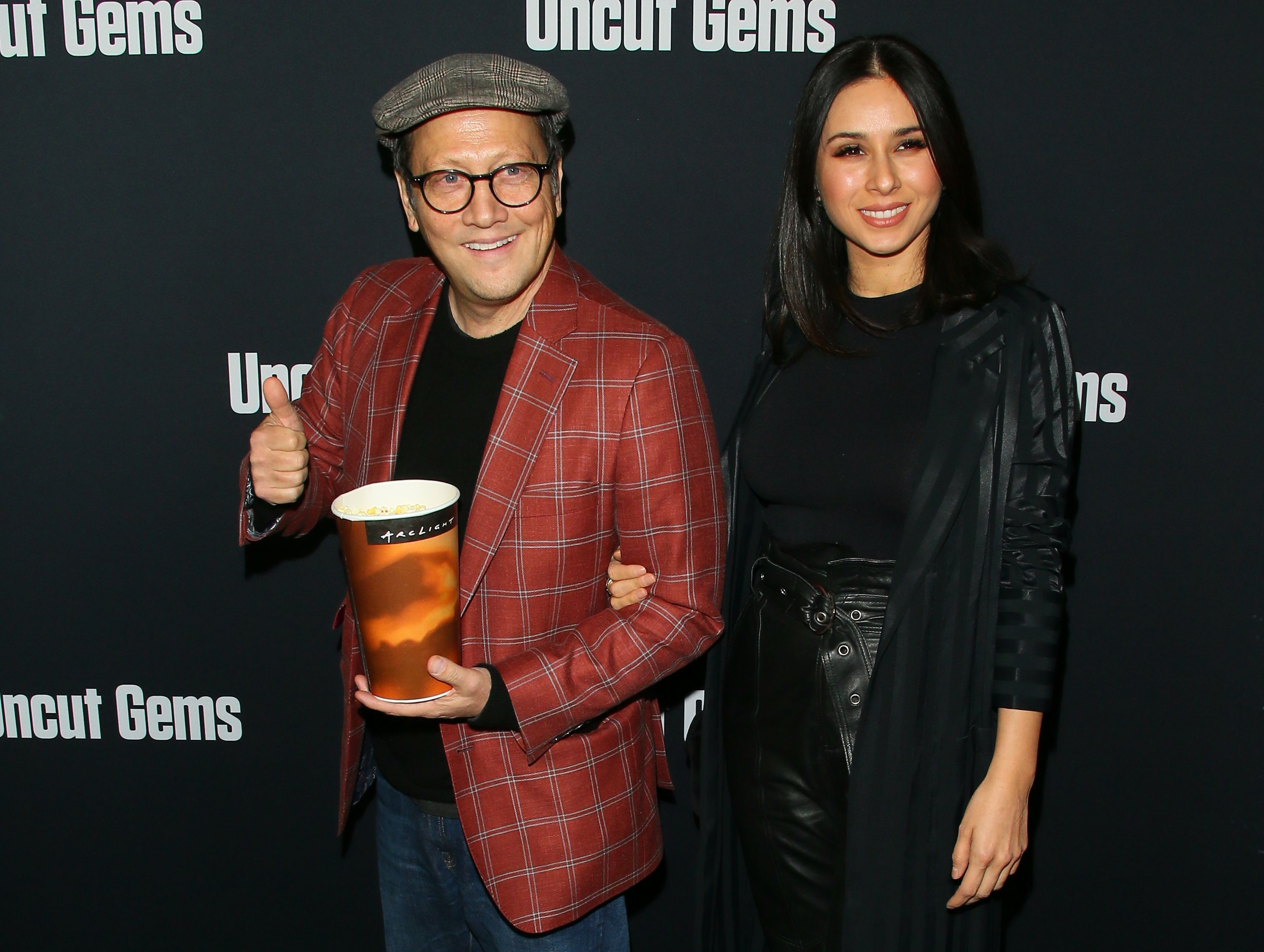 Rob Schneider and Patricia Azarcoya Schneider during the premiere of A24&ap...