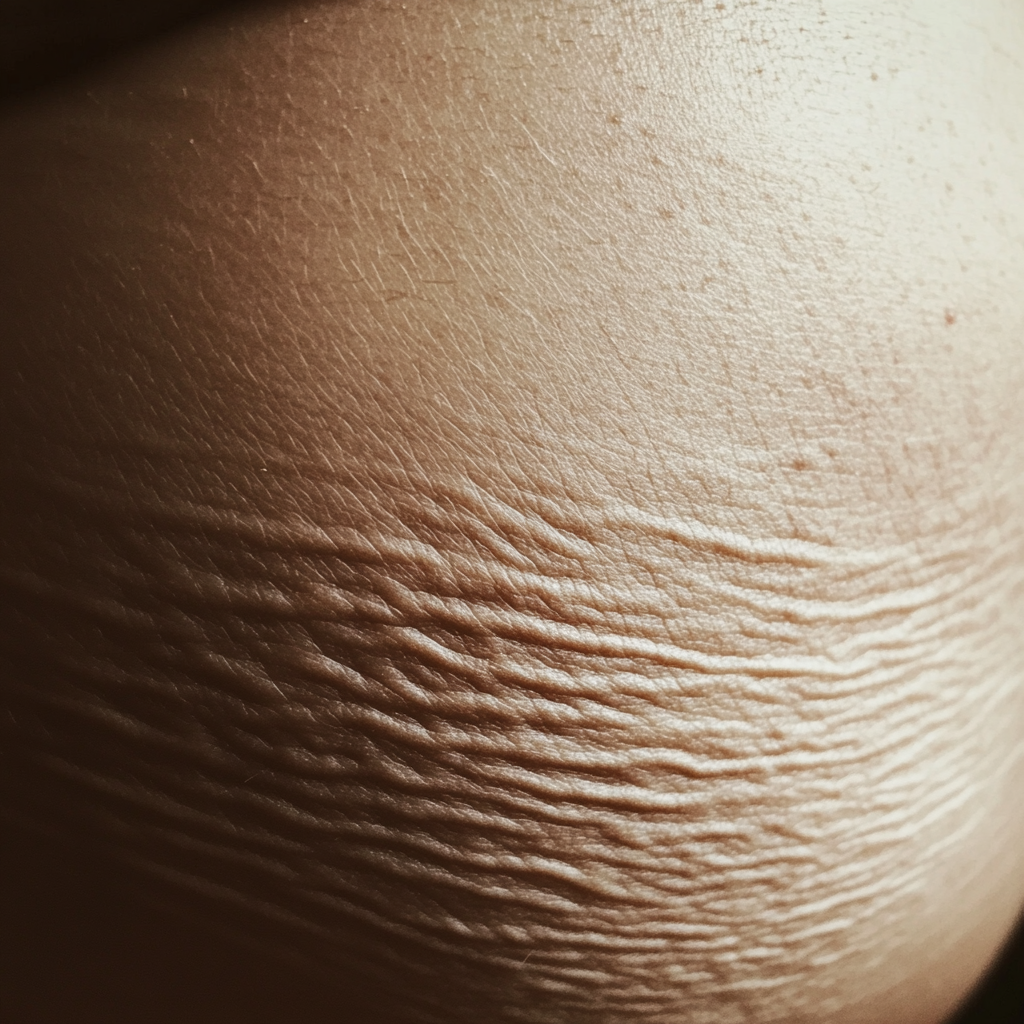 A close up of a woman's stretch marks | Source: Midjourney