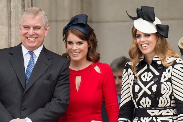 Prince Andrew, Duke of York with Princess Beatrice and Princess Eugenie attend a National Service of Thanksgiving t St Paul's Cathedral on June 10, 2016 in London, England | Photo; Getty Images