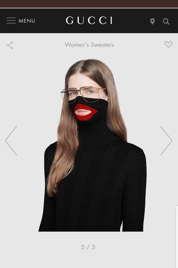 Gucci's wool balaclava sweater that prompted T.I. to boycott the brand.