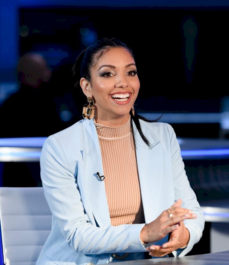 Corinne Foxx visits "Extra" at Burbank Studios on December 02, 2019 in Burbank, California. | Photo by Noel Vasquez/Getty Images