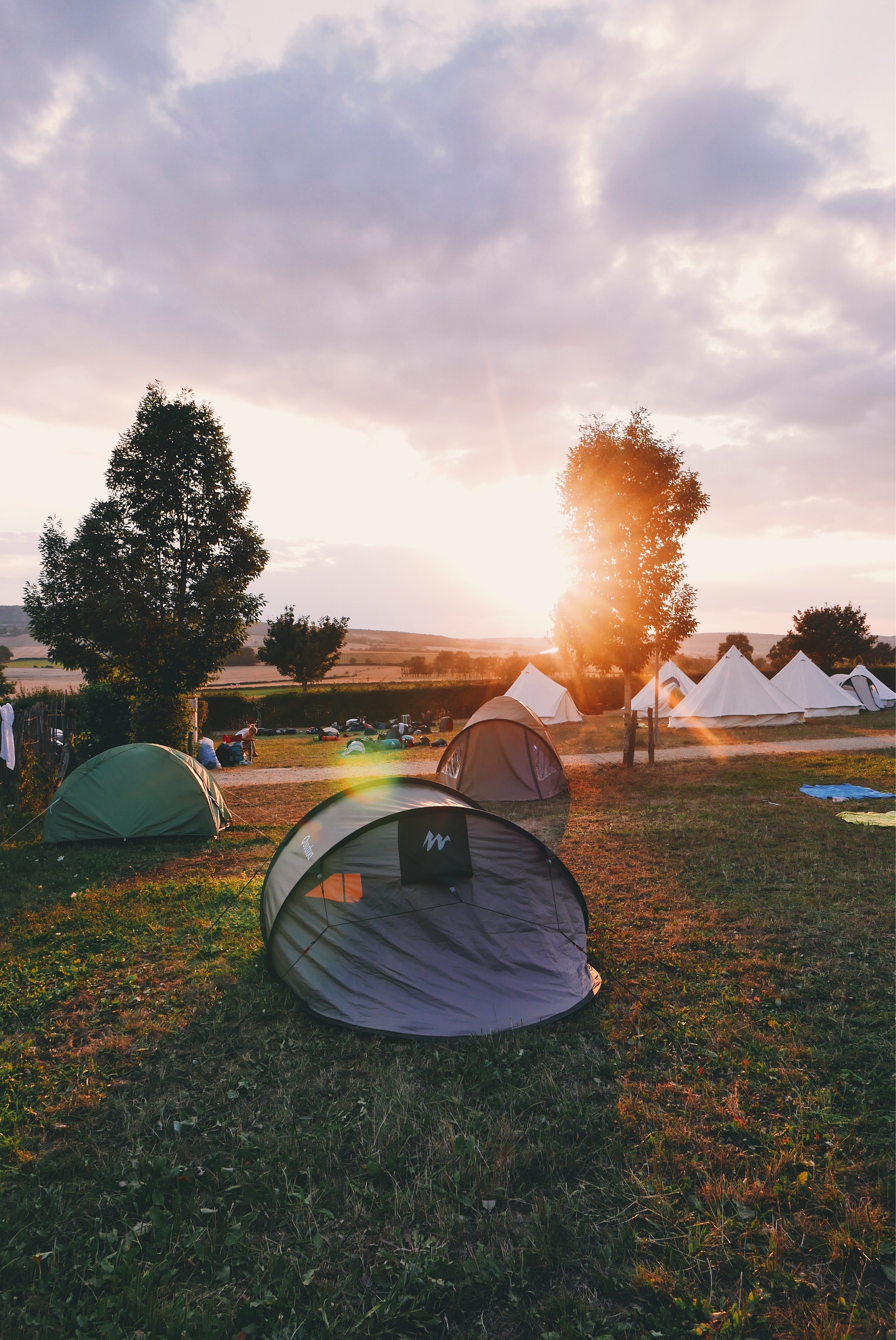 Tents on a flat ground | Source: Unsplash