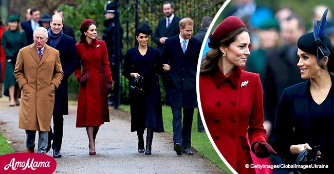 Premières photos de Harry, Meghan, Kate et William, le matin de Noël à Sandringham sur les médias