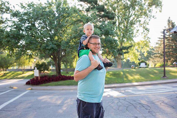 Grayson Dunham pictured with his dad, Brent, dated August 15, 2026 | Source: Facebook/kayla.mosson