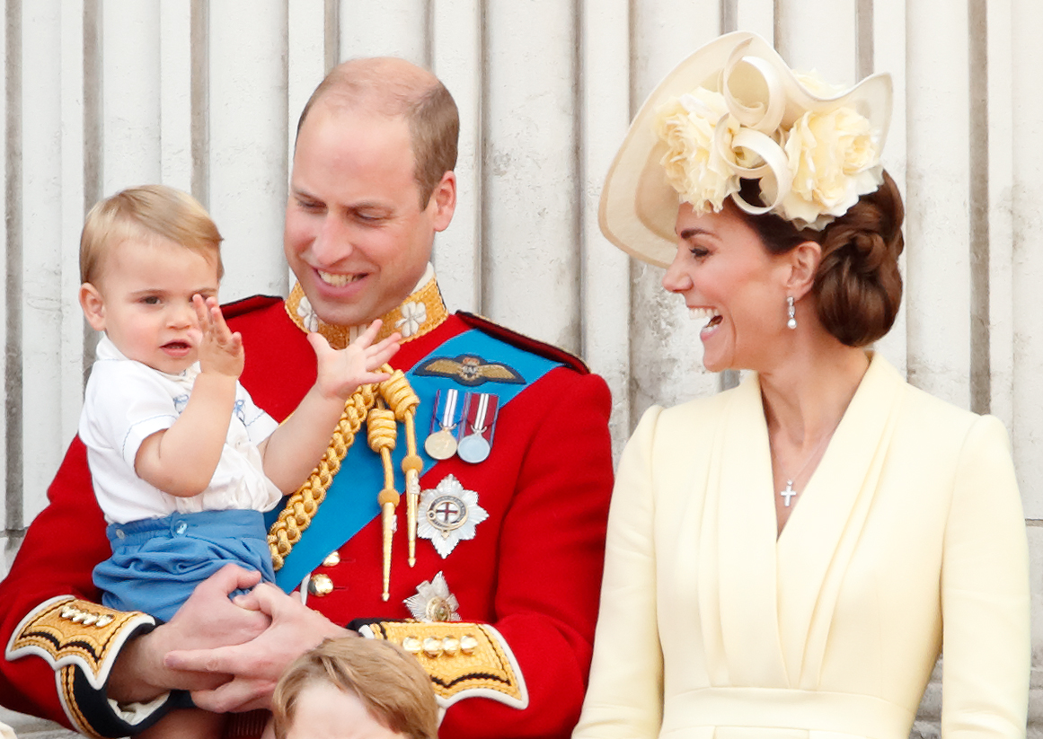 Prince Louis, Prince William and Kate Middleton during the Trooping The Colour event in London, England on June 8, 2019 | Source: Getty Images