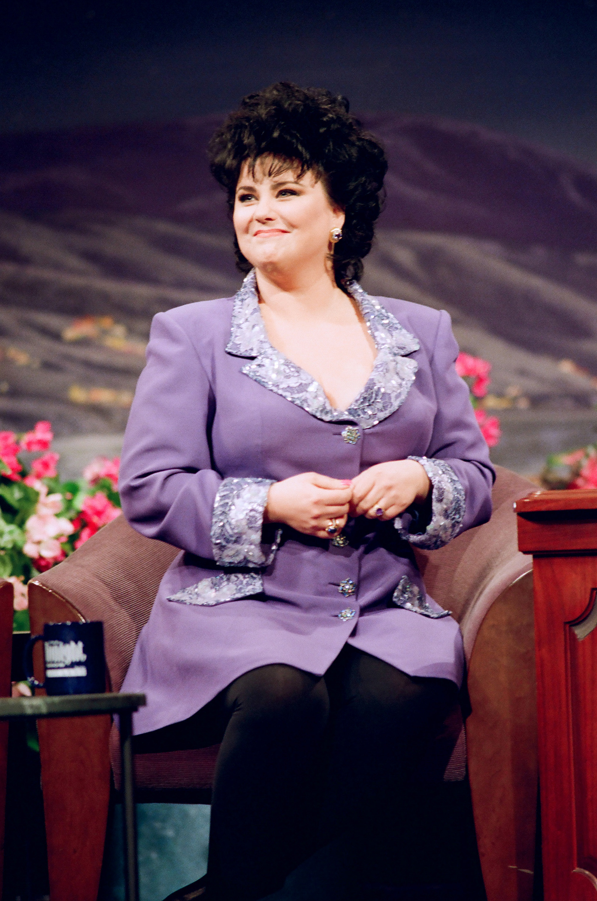 Actress Delta Burke during an interview on February 15, 1993, on "The Tonight Show With Jay Leno," Season 1 | Source: Getty Images