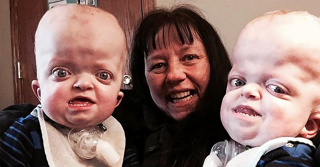 Linda Trepanier mit den 3-jährigen Zwillingen Matthew und Marshall Trepanier. | Quelle: Twitter.com/nbc4i