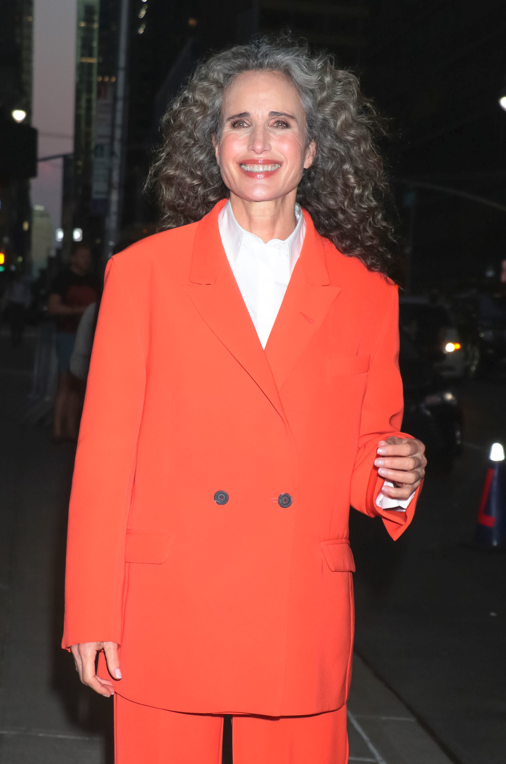 Andie MacDowell am 21. Oktober 2021 in New York City | Quelle: Getty Images