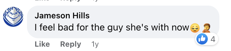 A fan's comment on the New York Post's Facebook post about Jordan McHenry Hales' marriage to Cal Hales while pregnant with another man's child on March 22, 2022 | Source: Facebook/New York Post