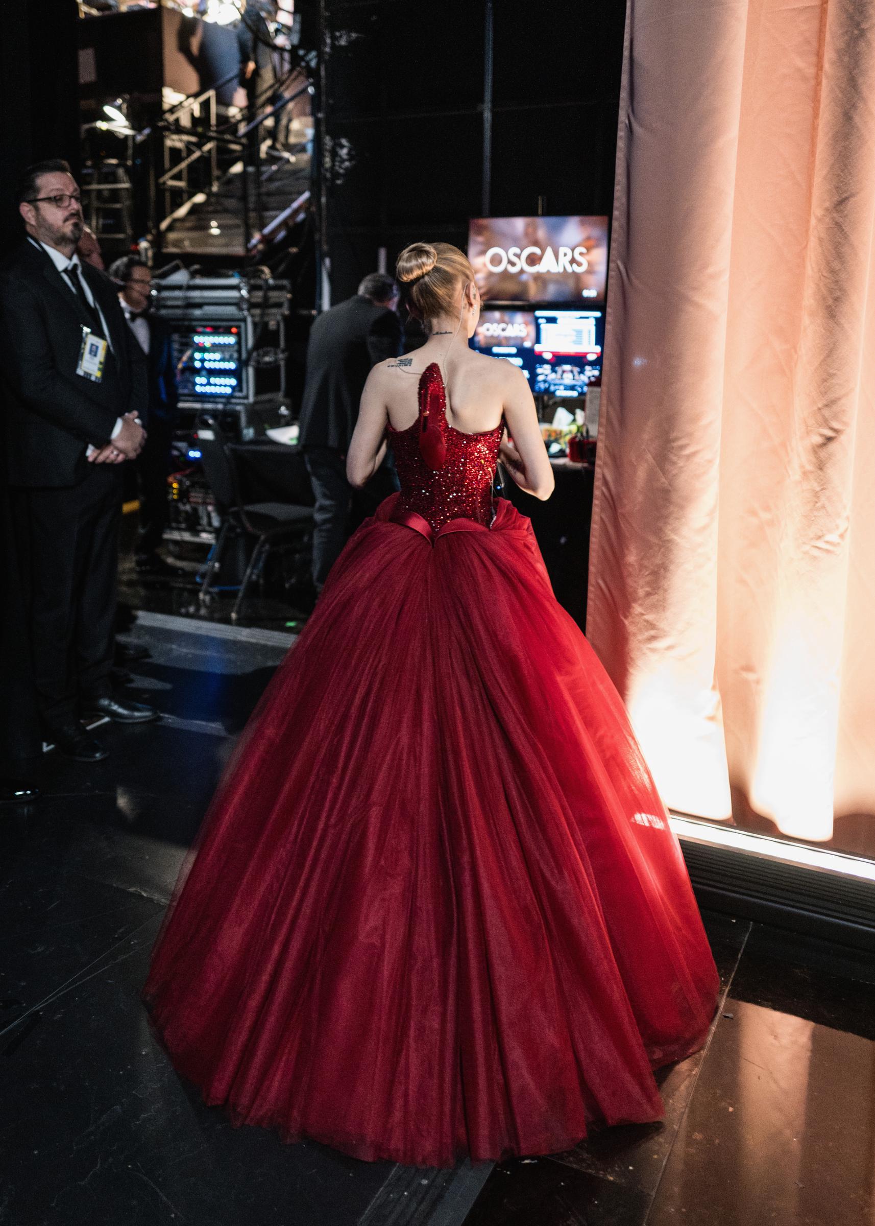 Ariana Grande seen backstage at the 97th Annual Oscars, on March 2, 2025 | Source: Getty Images