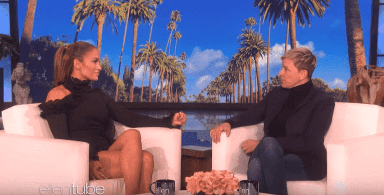 Jennifer Lopez on the Ellen DeGeneres show on February 13,2019. Source: YouTube/TheEllenShow