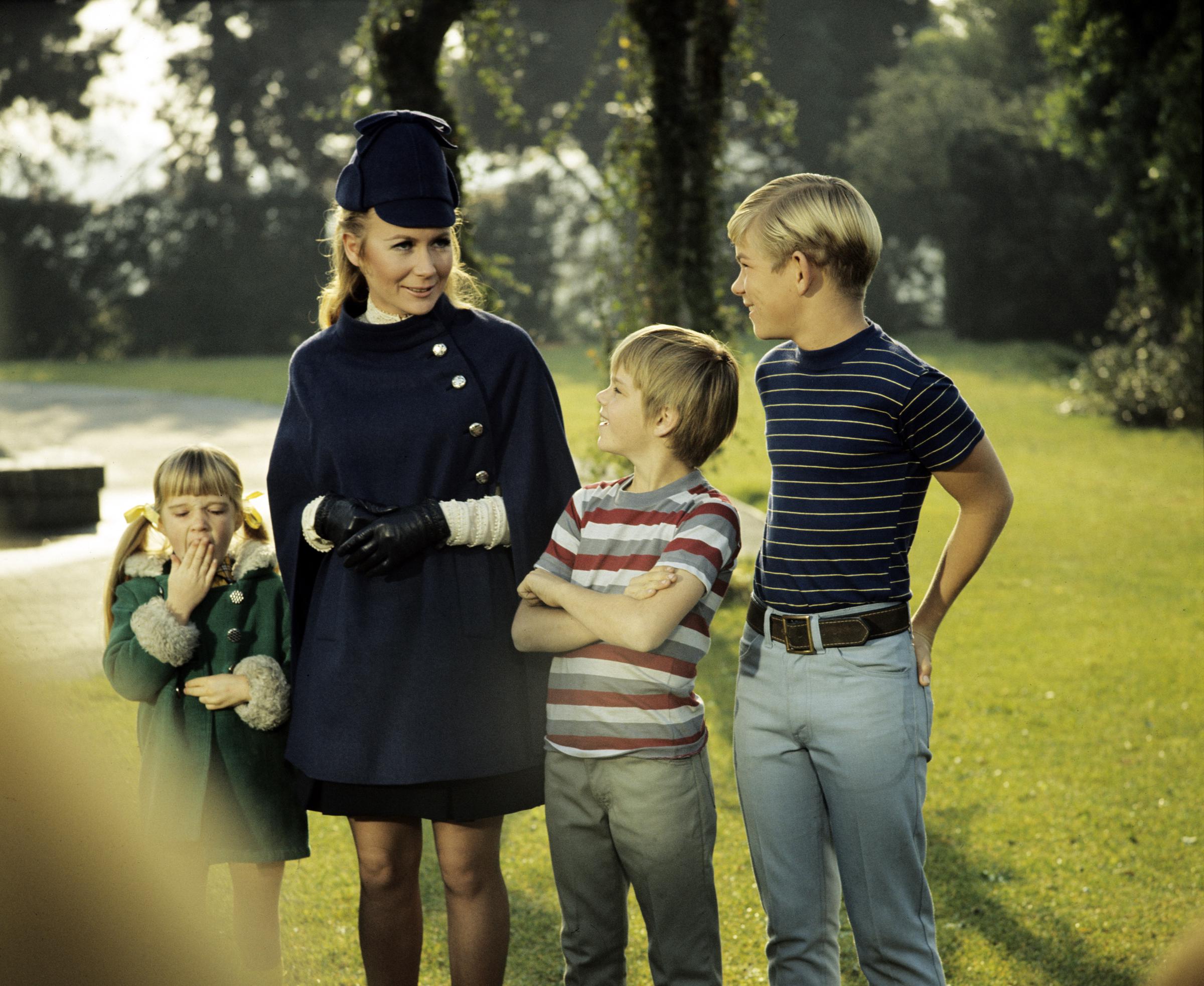 Kim Richards (Prudence), Juliet Mills (Nanny), Trent Lehman (Butch), and David Doremus (Hal), on dated January 22, 1971 | Source: Getty Images