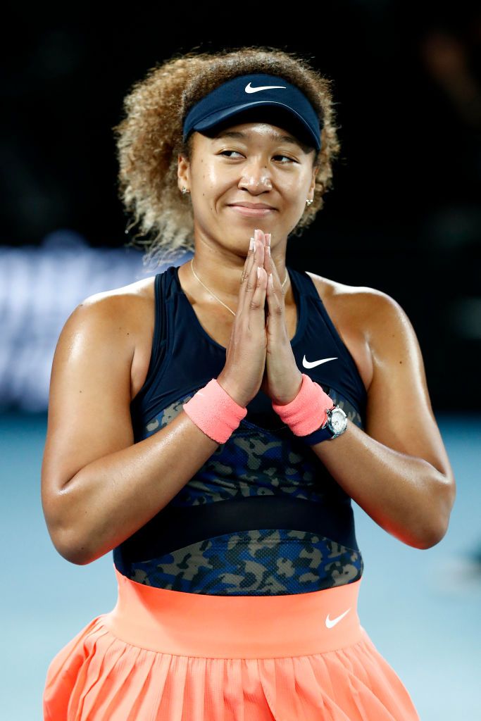 Naomi Osaka of Japan celebrates winning her Women’s Singles Final match against Jennifer Brady of the United States during day 13 of the 2021 Australian Open at Melbourne Park on February 20, 2021 | Getty Images