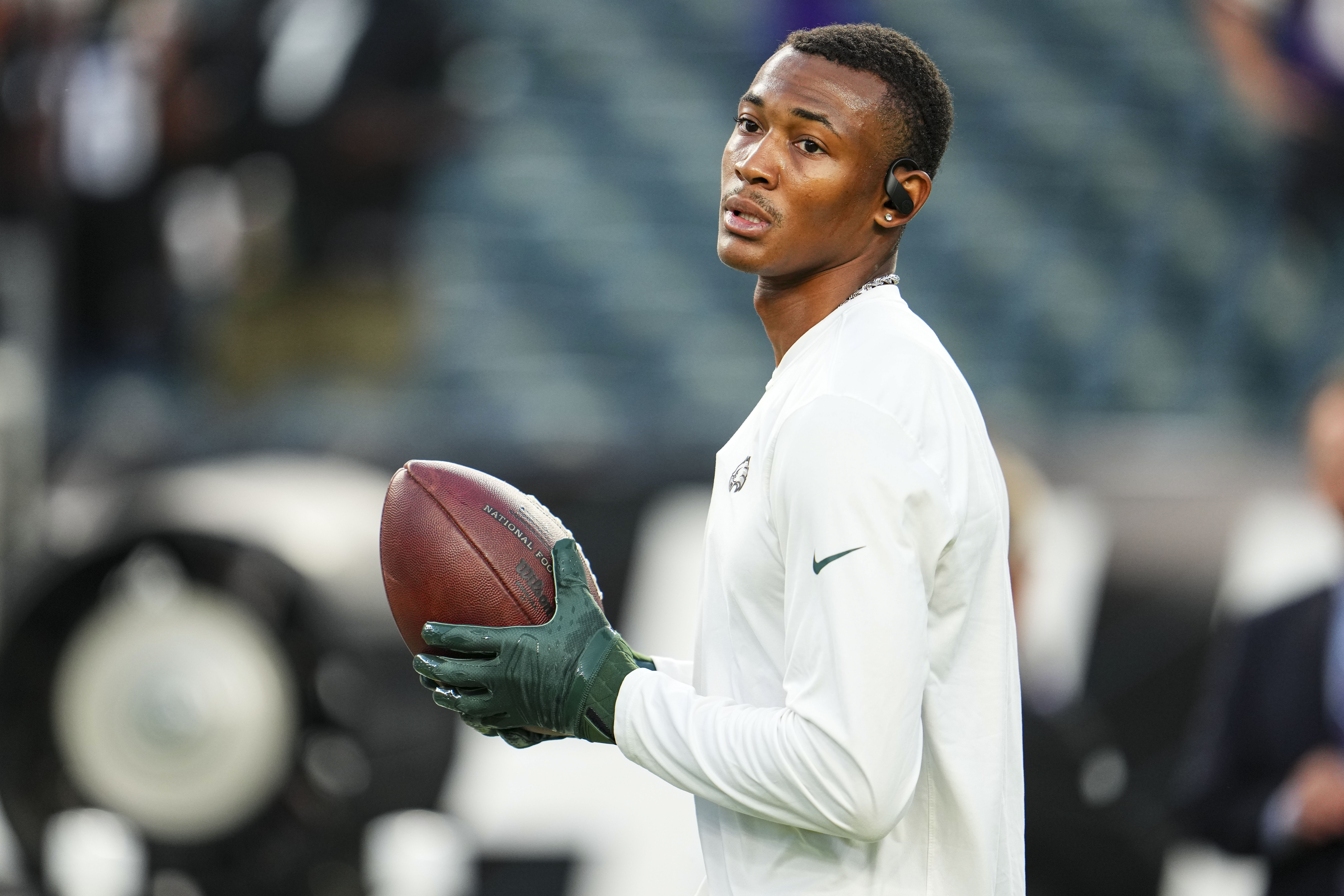 DeVonta Smith at Lincoln Financial Field on September 14, 2023, in Philadelphia, Pennsylvania. | Source: Getty Images