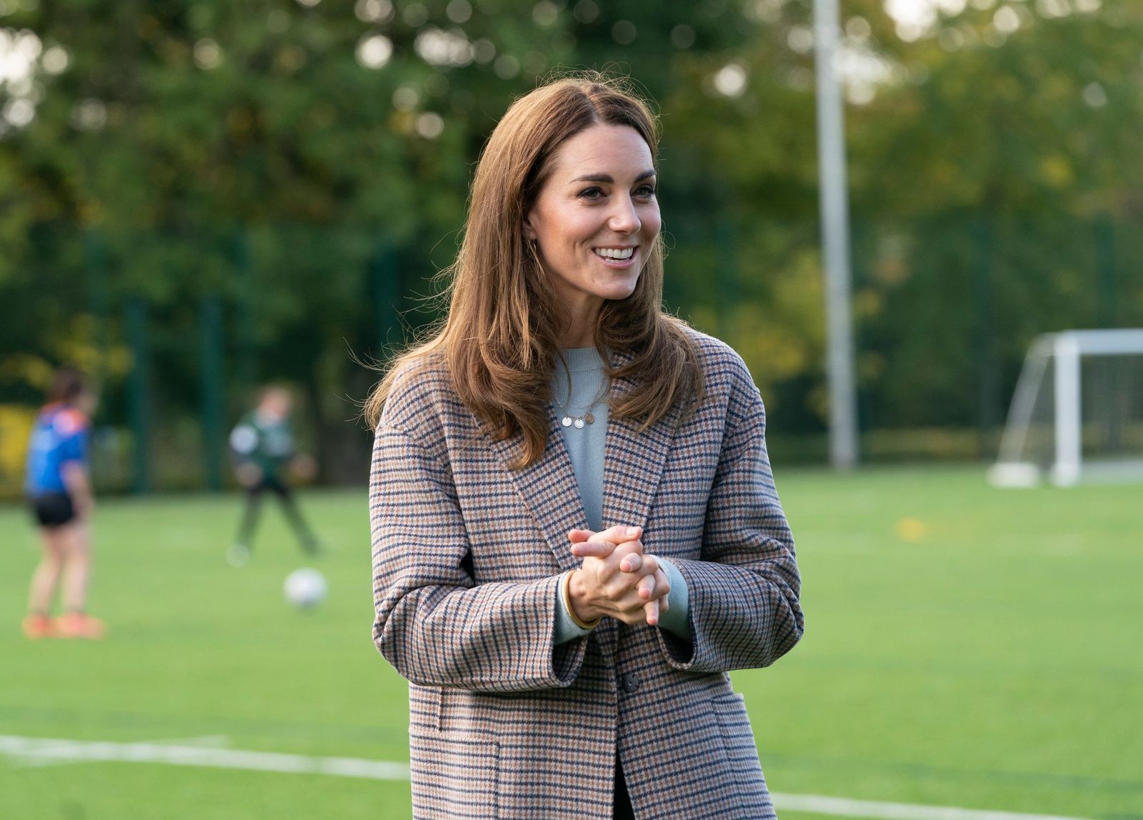Catherine, Duchess of Cambridge at students at the University of Derby on October 6, 2020 | Photo: Getty Images