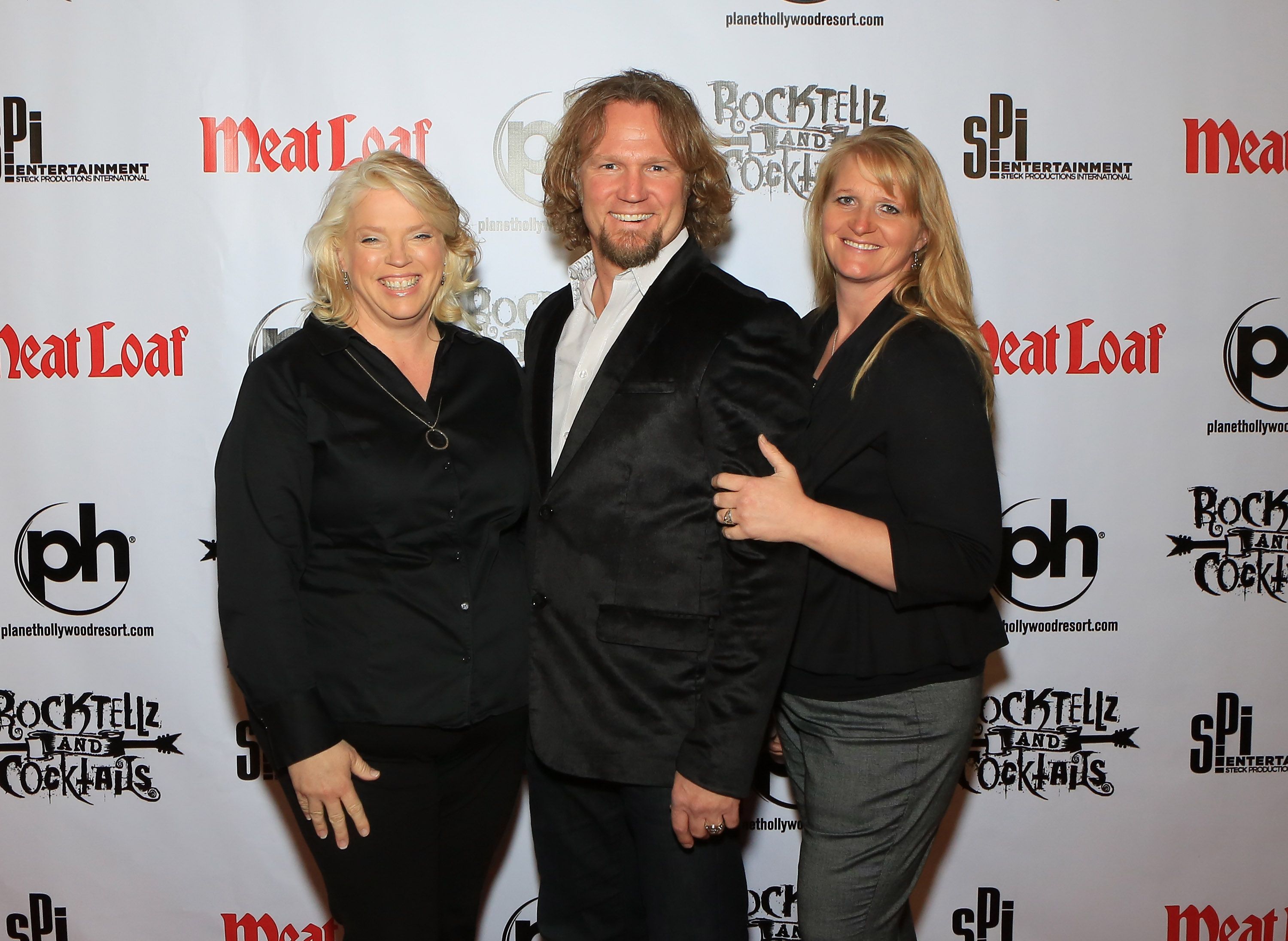 Janelle Brown, Kody Brown and Christine Brown during show "RockTellz & CockTails presents Meat Loaf" at Planet Hollywood Resort & Casino on October 3, 2013, in Las Vegas, Nevada. | Source: Getty Images