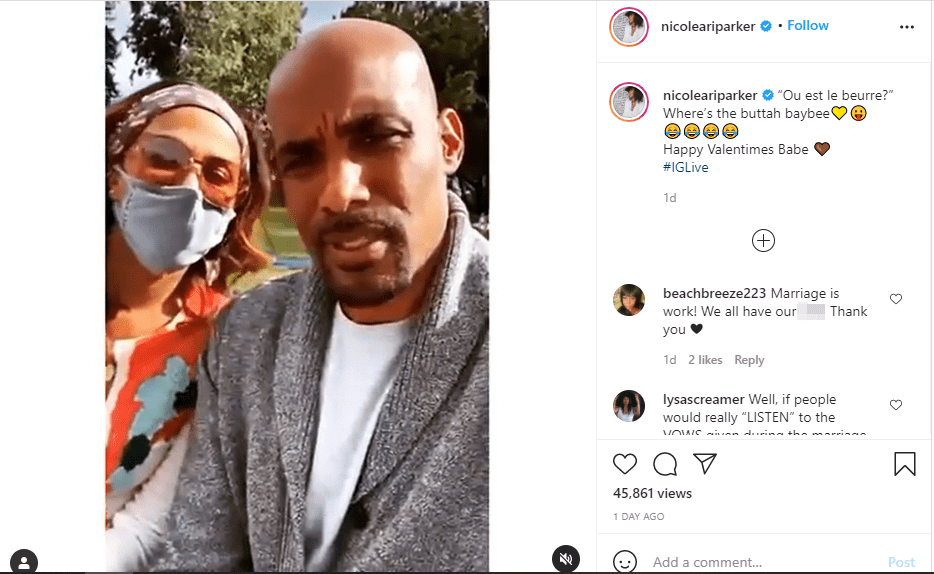 Screenshot from a video shared by Nicole Ari Parker on her Instagram account | Source: Instagram.com/nicoleariparker