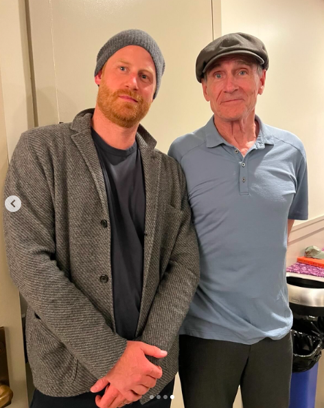 Prince Harry and James Taylor posing for a photo backstage at James' concert, posted on May 15, 2025. | Source: Instagram/meghan