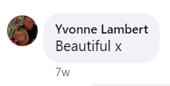 A comment left on a photo of Myah on Lauren's Facebook page | Source: facebook.com/laurenmyah.burrows