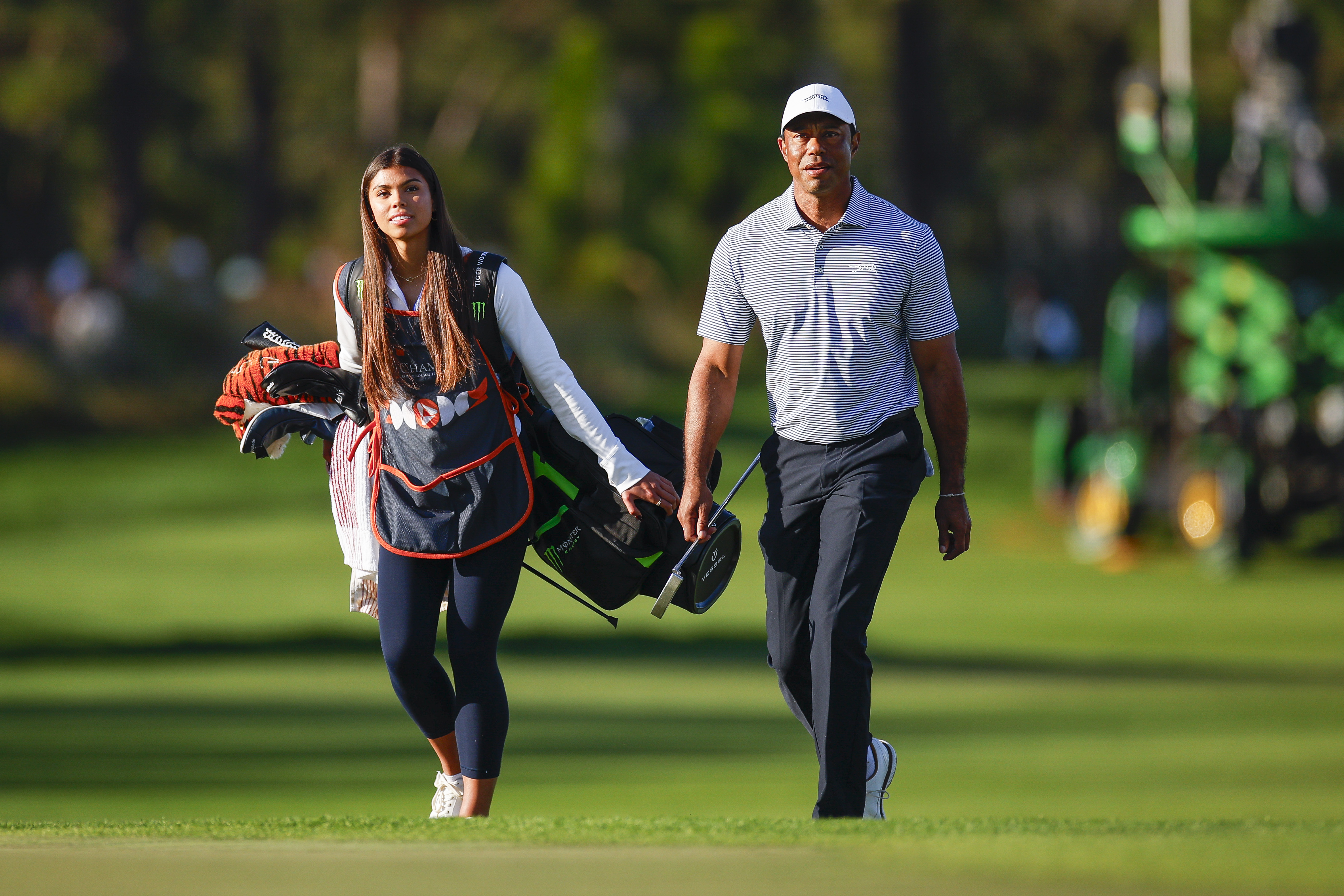 Sam and Tiger Woods on December 22, 2024 | Source: Getty Images