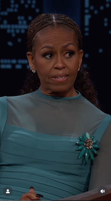 Michelle Obama talks about how she and her husband Barack were to have dinner with Rob and Michele, from a post dated December 16, 2025. | Source: Instagram/jimmykimmellive