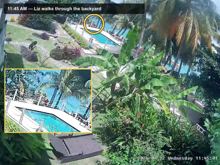 Security footage showing the last known moments of Elizabeth Waddell on July 22, 2026. | Source: YouTube/Liz