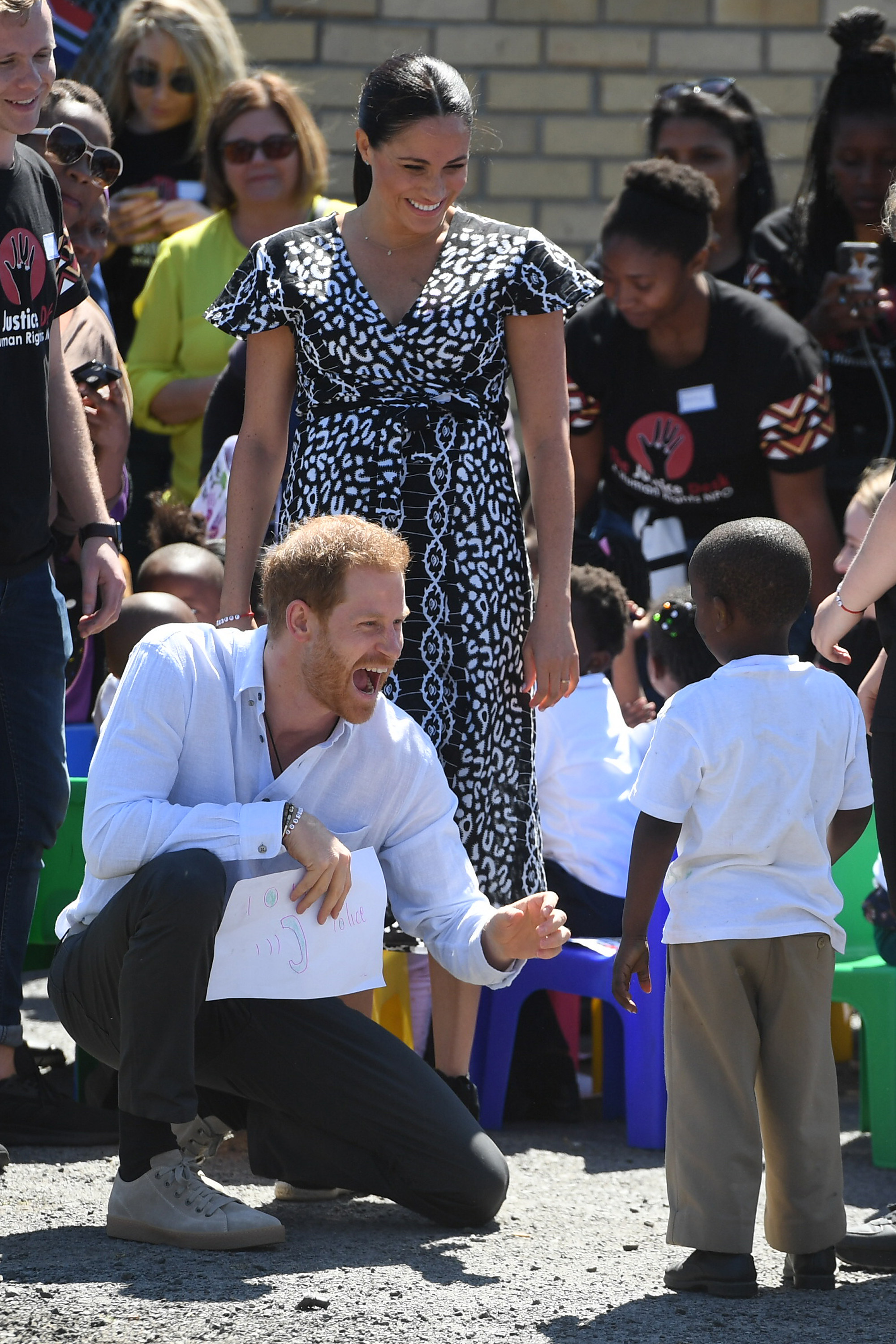 Meghan Markle and Prince Harry  during their royal tour of South Africa on September 23, 2019 in Cape Town, South Africa | Source: Getty Images