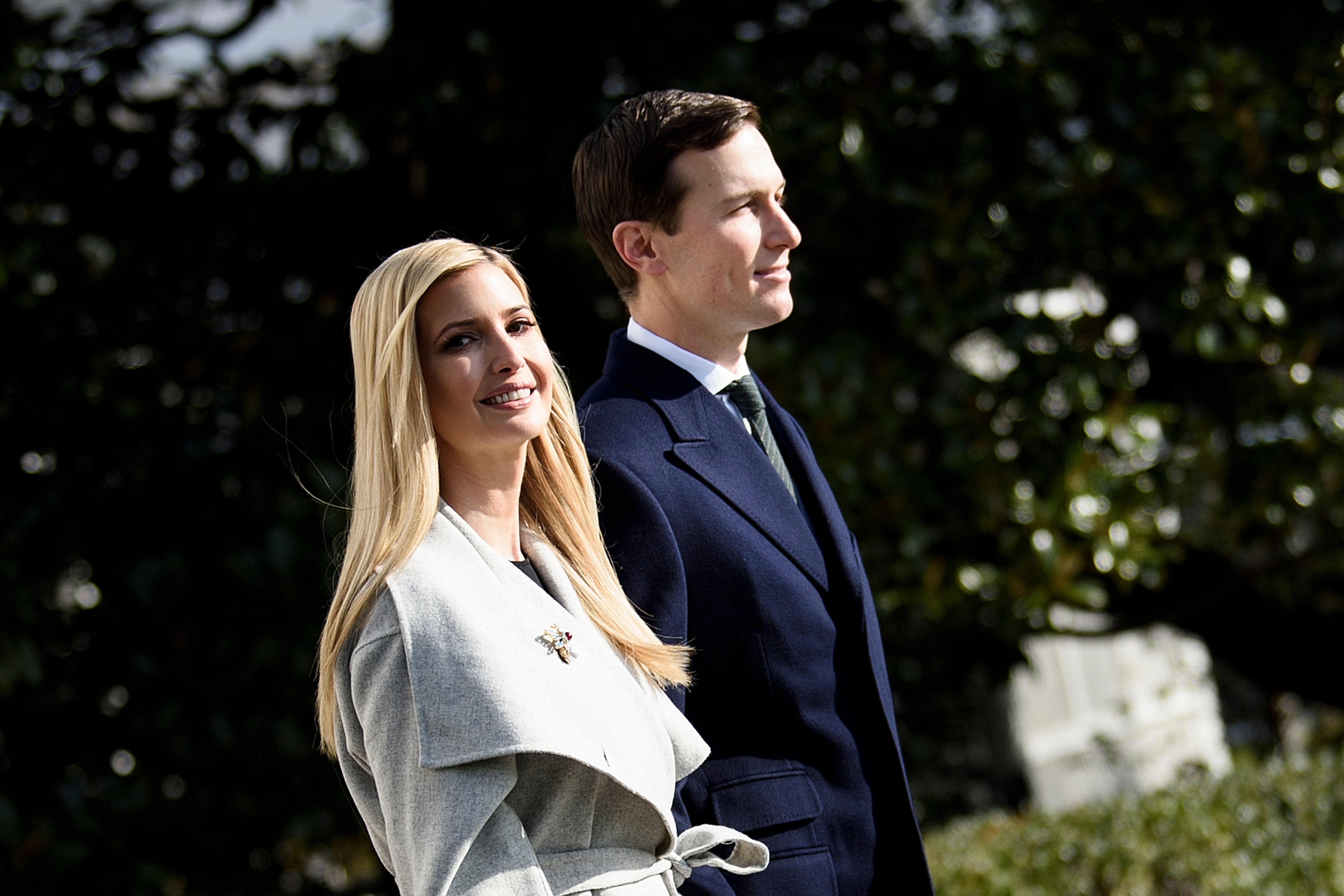 Ivanka Trump and Senior Advisor Jared Kushner follow US President Donald Trump to Marine One on the South Lawn of the White House November 29, 2018 in Washington, DC. | Source: Getty Images