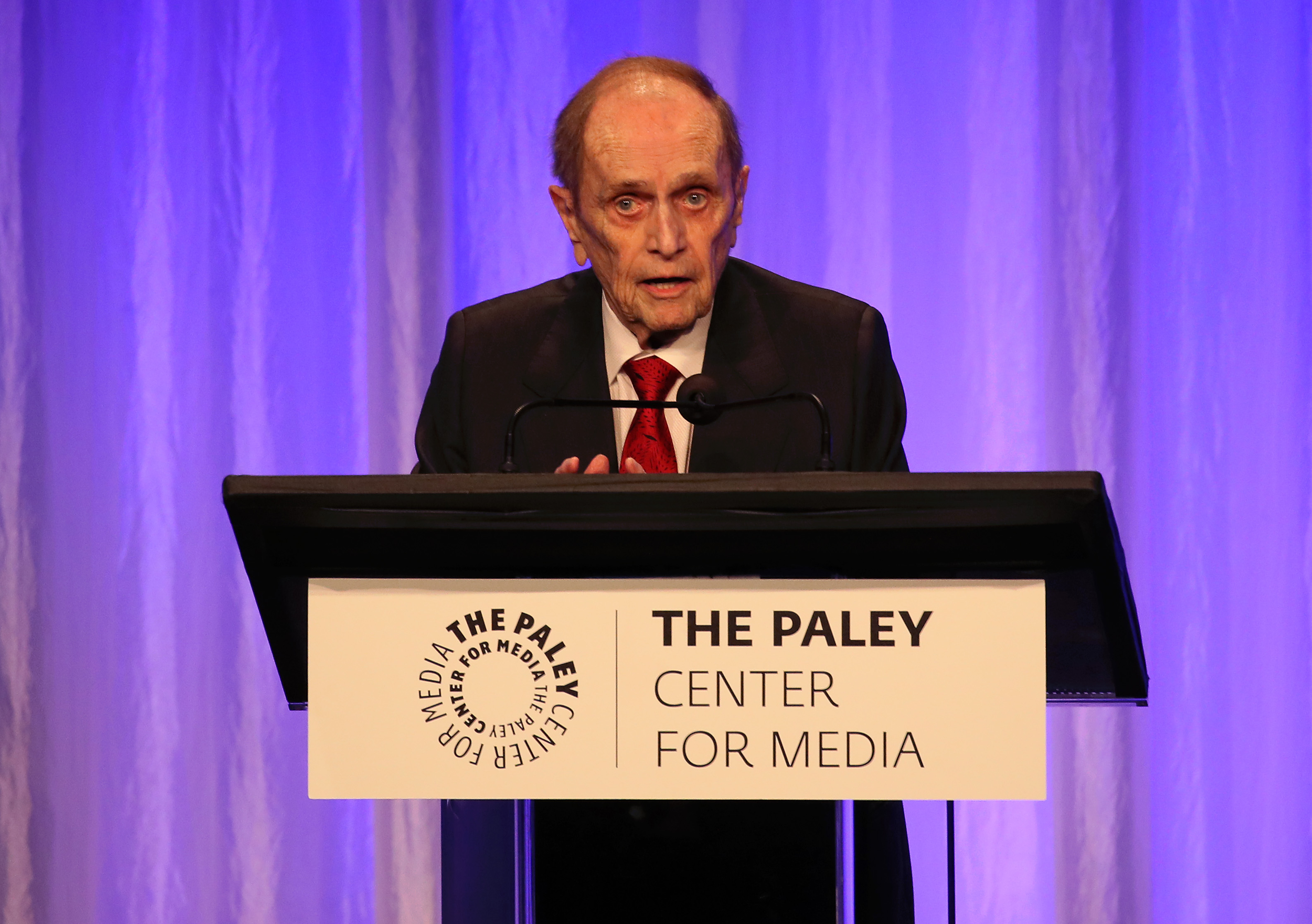 Bob Newhart speaks at The Paley Honors: A Special Tribute To Television's Comedy Legends in 2019 | Source: Getty Images