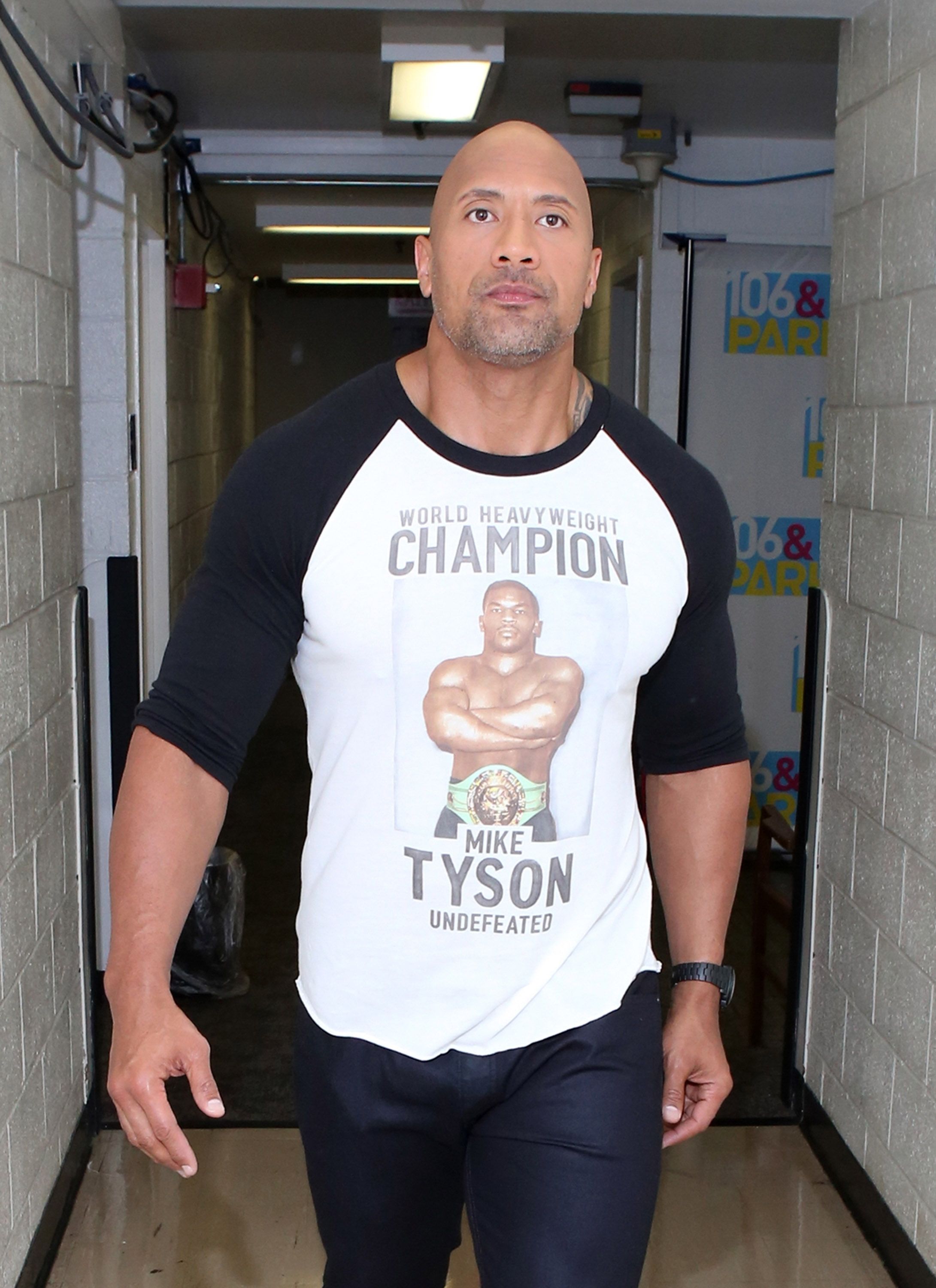 Dwayne Johnson at the 106 & Park at BET studio on July 22, 2014 in New York City. | Source: Getty Images