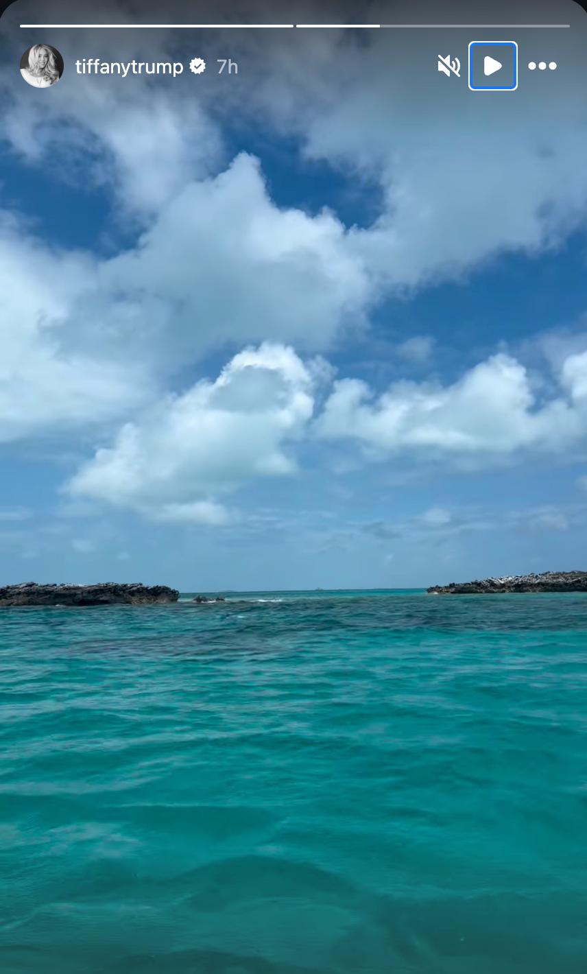 A view of the ocean in the Bahamas posted on May 24, 2026 | Source: Instagram/tiffanytrump