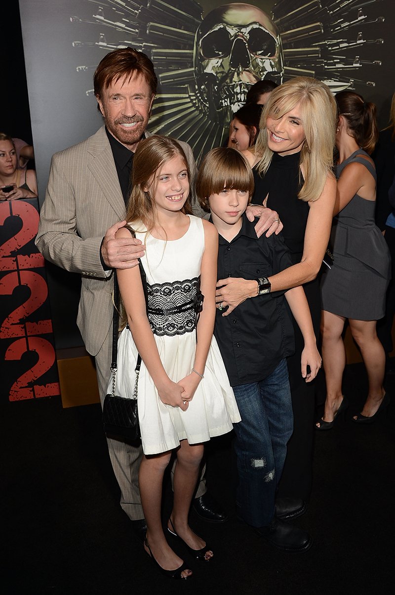 Chuck Norris and his wife and children. I Image: Getty Images.