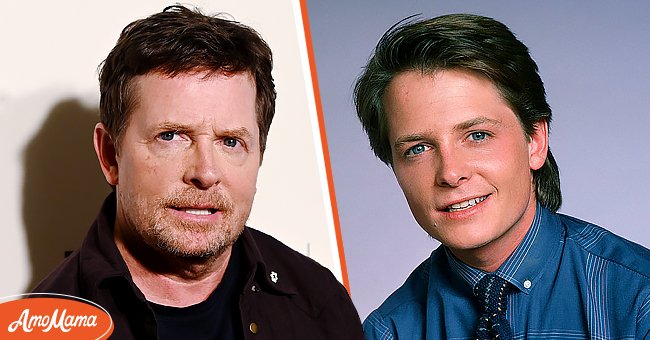 [Left]: Michael J. Fox attends red carpet for the Tribeca Talks - Storytellers - 2019 Tribeca Film Festival at BMCC Tribeca PAC on April 30, 2019. [Right]:  Michael J. Fox poses during a 1988 Beverly Hills, California, photo portrait session. | Source: Getty Images