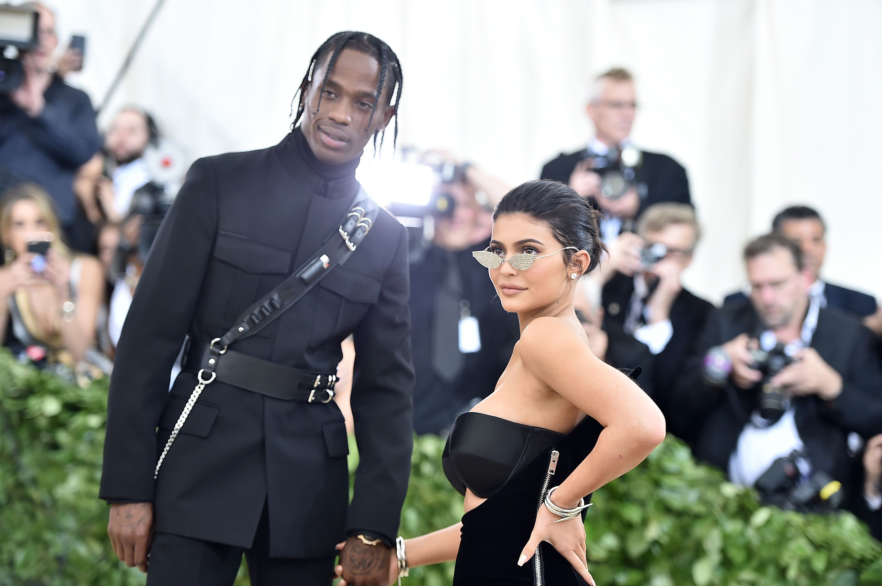 Kylie Jenner and Travis Scott on the red carpet of the MET Gala in New York | Source: Getty Images/GlobalImagesUkraine