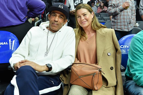 Chris Ivery and Ellen Pompeo at Staples Center on January 14, 2020 in Los Angeles, California. | Photo: Getty Images
