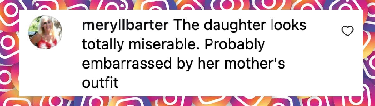 A netizen's comment aimed at Heidi and Leni Klum, dated October 8, 2025 | Source: Instagram/enews