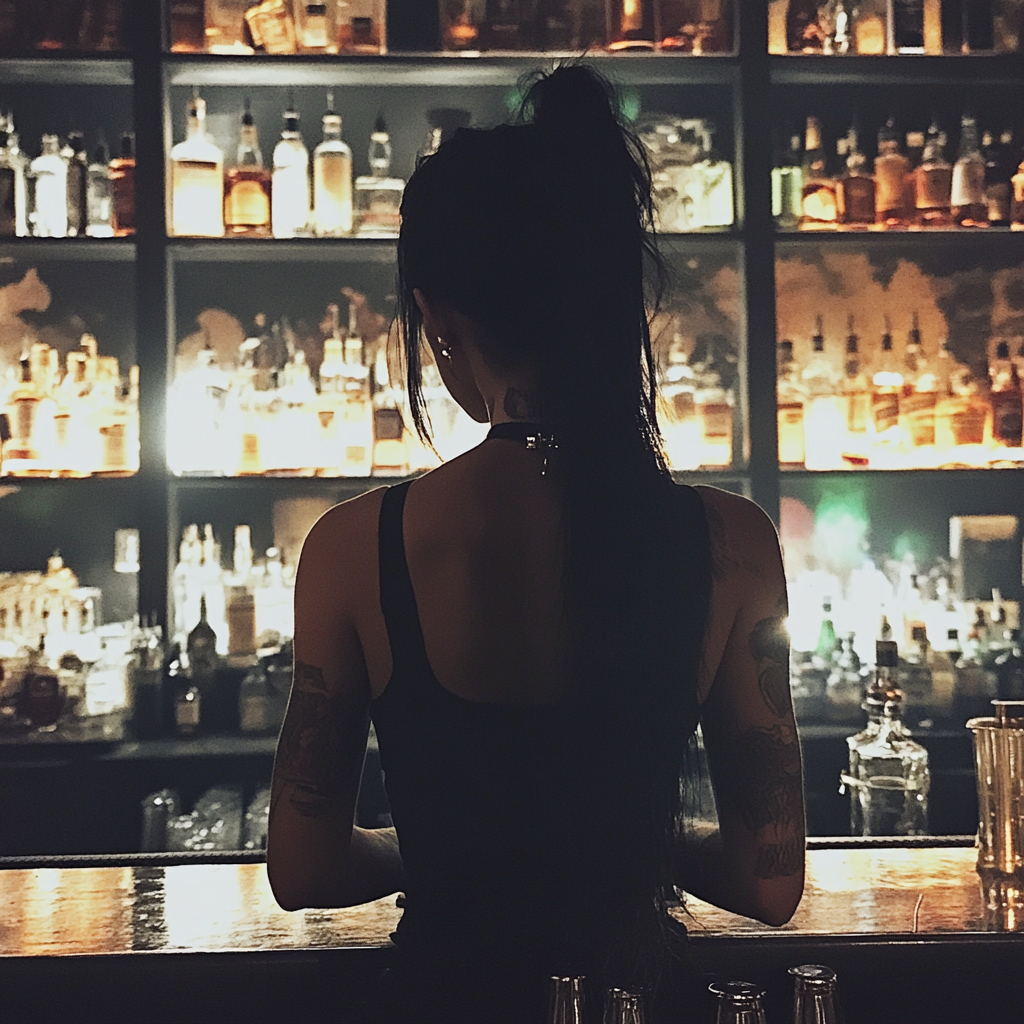 The back view of a waitress | Source: Midjourney